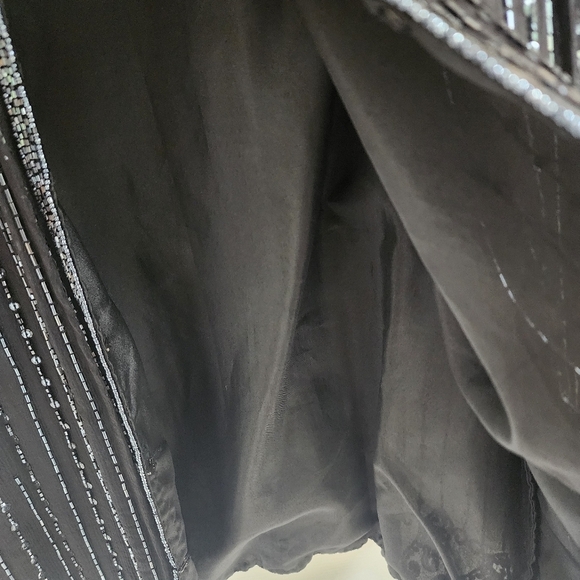 Vintage Julia Kim 100% Silk Beaded Jacket with Hook and Eye Closure Arttowear - Picture 11 of 12